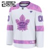 Toronto Maple Leafs tröja Customized Fanatics Hockey Fights Cancer Practice 2024-25 Vit - NHL Tröjor Barn
